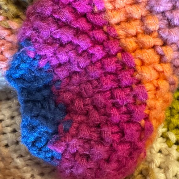 FRNCH PARIS MULTI-COLOR STRIPE KNIT CARDIGAN MEDIUM - Picture 7 of 9